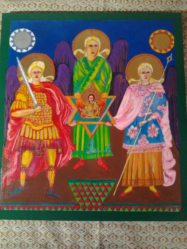 czterech archaniółow ikona huculska