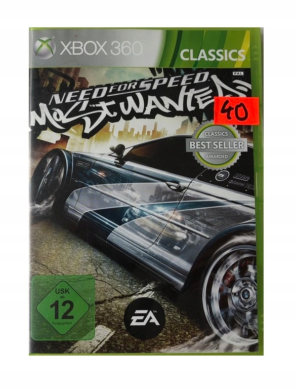 GRA NFS MOST WANTED XBOX 360