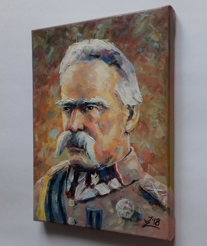 JZ OBRAZ OLEJNY MARSZAŁEK JÓZEF PIŁSUDSKI PORTRET