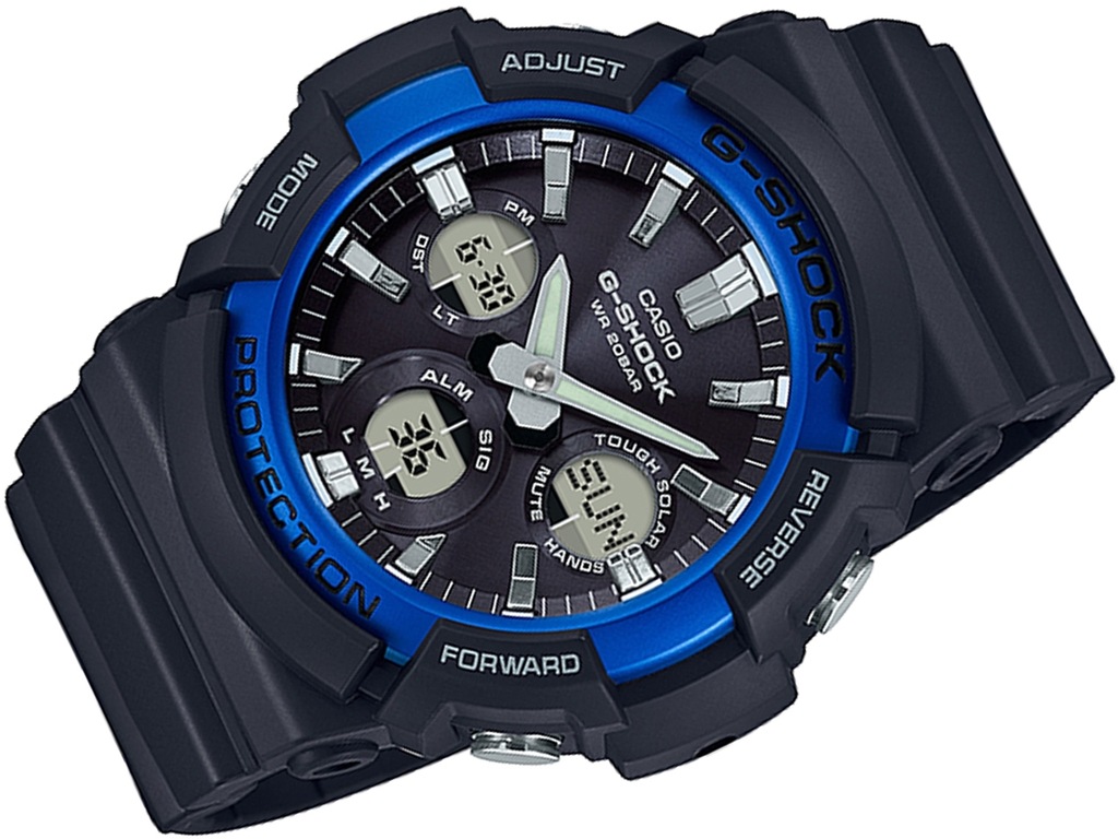 MĘSKI ZEGAREK CASIO G-SHOCK GAS-100B-1A2 3+3L 200M