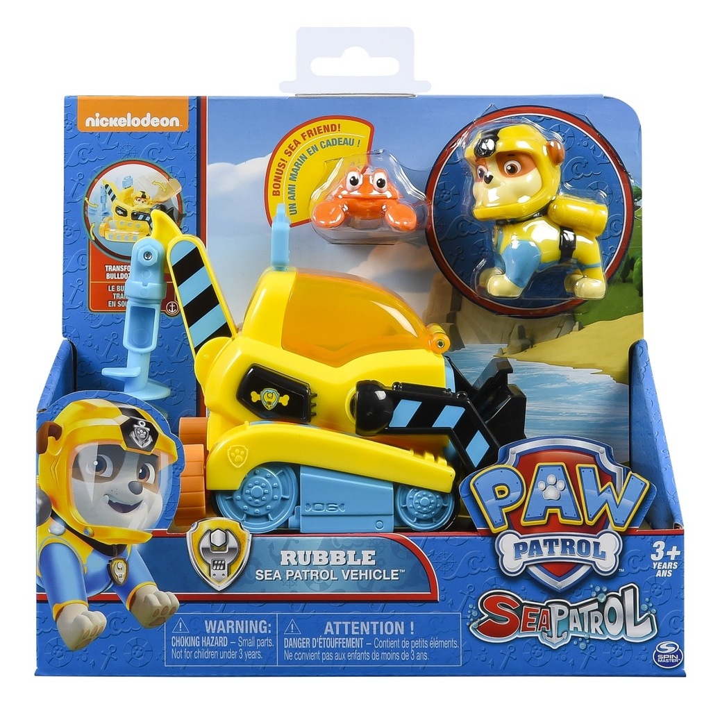 Psi Patrol pojazd + wyciągana figurka Rubble SEA