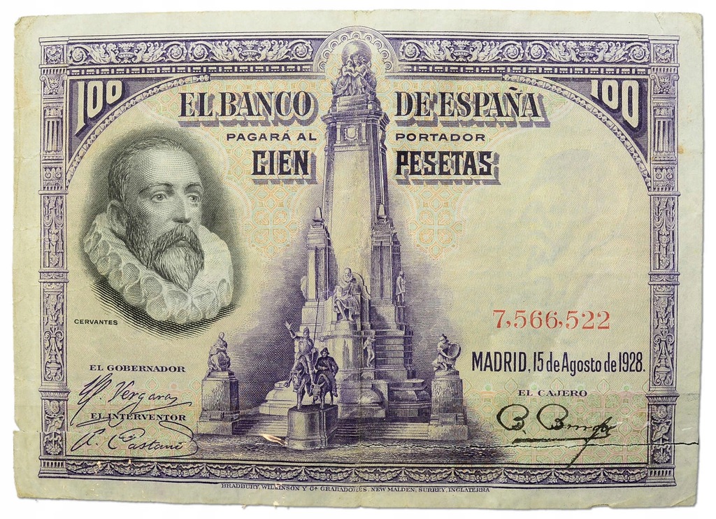 17.Hiszpania, 100 Peset 1928, P.76, St.4
