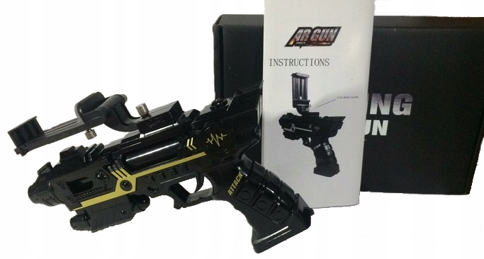 PISTOLET smartfon bluetooth gra strzelanie czarny