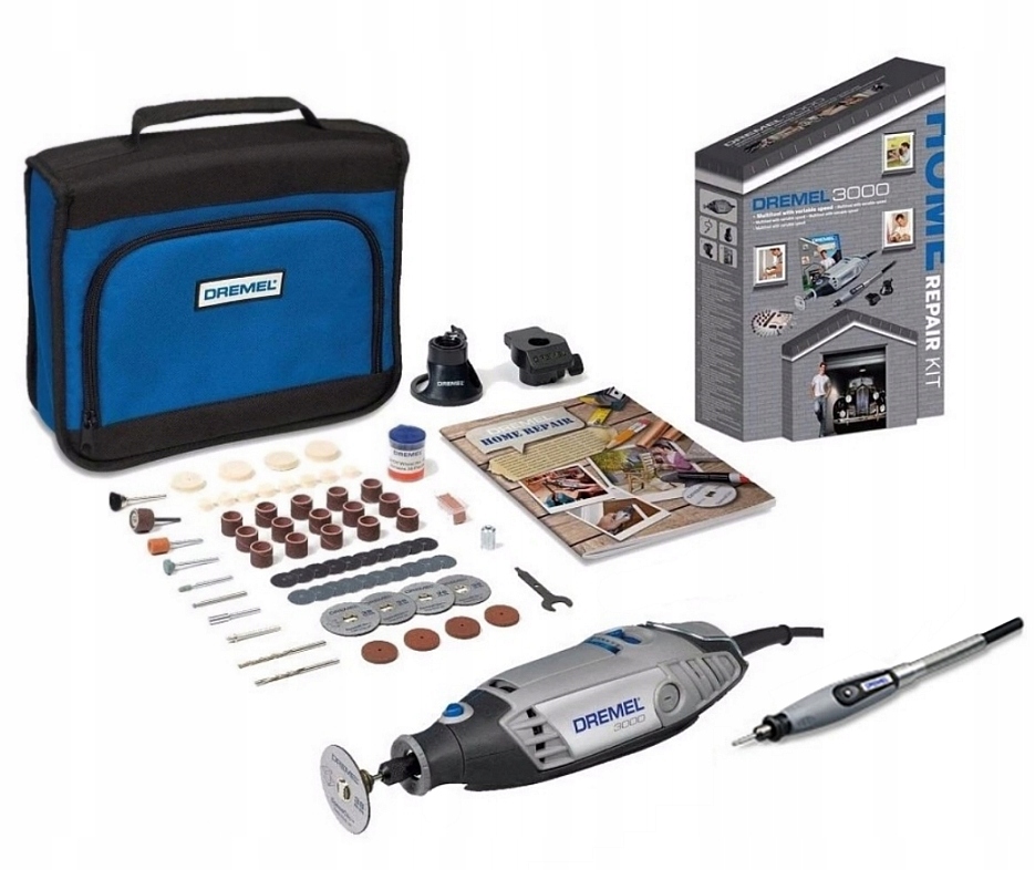DREMEL 3000 REPAIR KIT + 105 AKCESORIÓW + TORBA