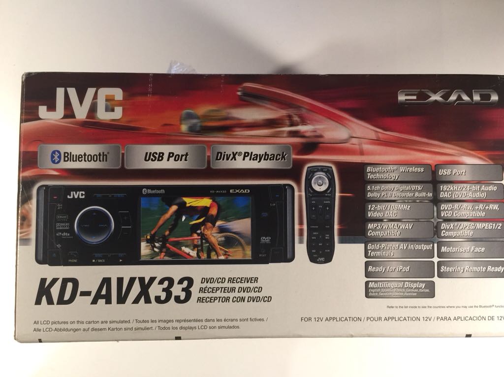 JVC KD-AVX Radioodtwarzacz DVD Bluetooth