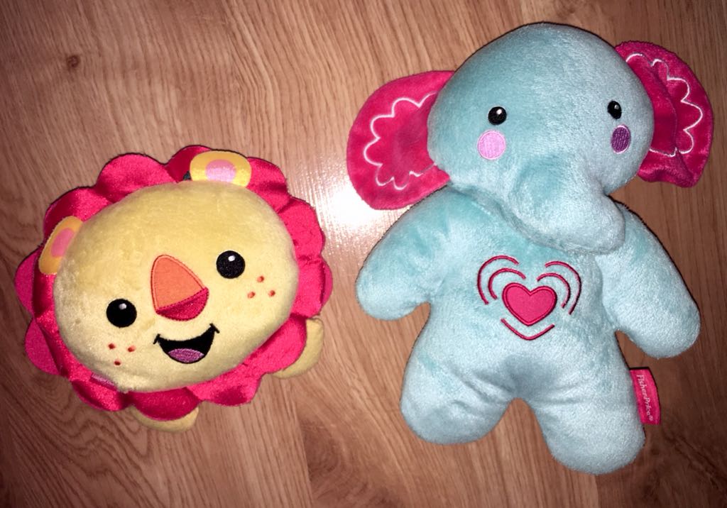 FIsher Price wibrujący słonik szumiś śmiejący lew