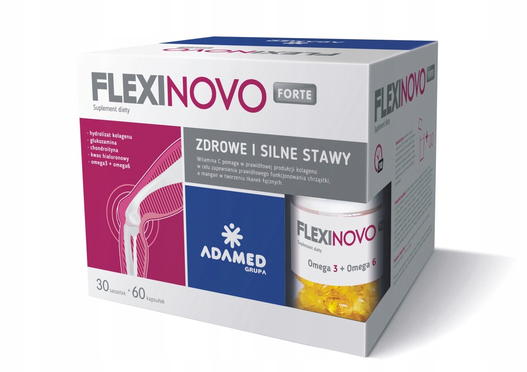 Flexinovo FORTE na STAWY 30 sasz + 60 kaps KOLAGEN