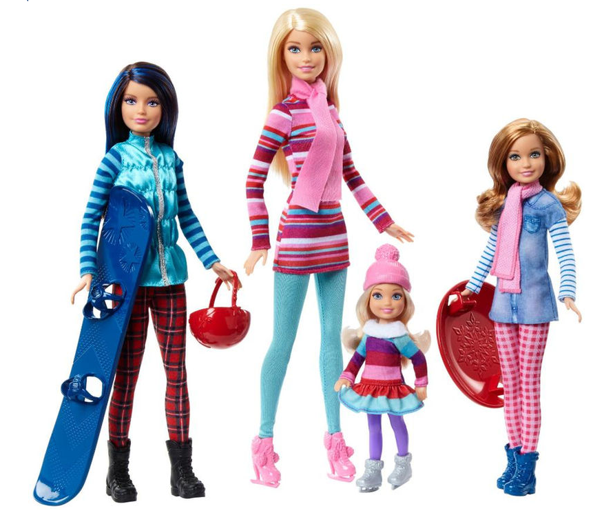 Mattel Barbie i siostry Skipper, Stacie i Chelsea - 7163789466