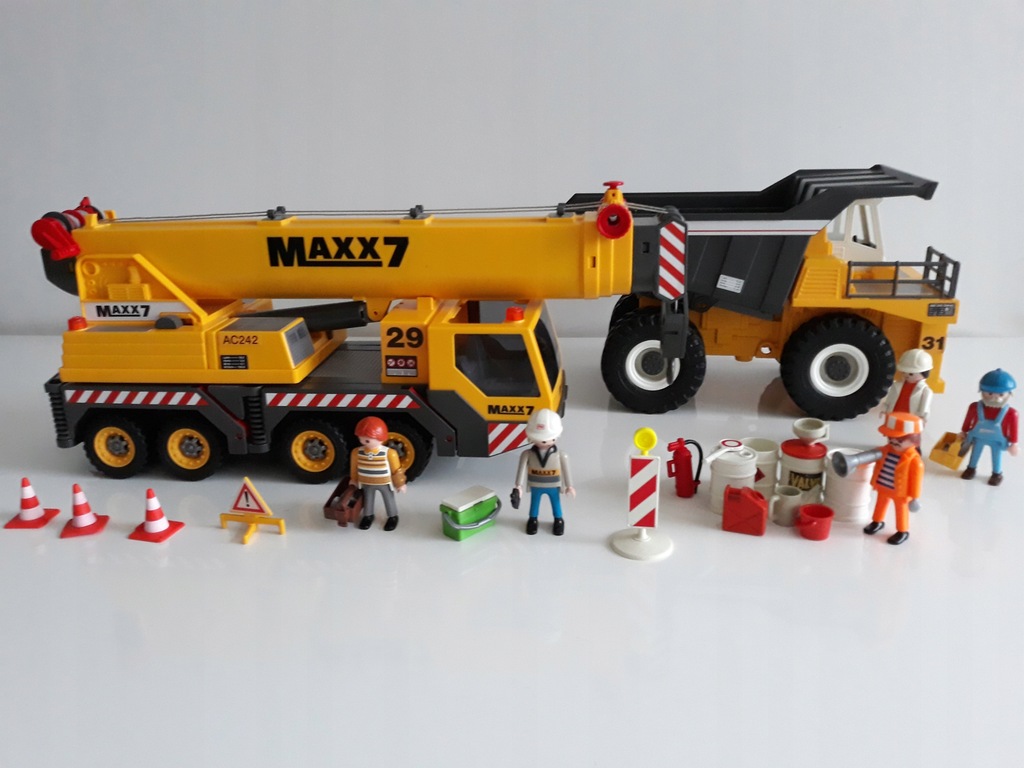 klocki playmobil duże pojazdy budowlane