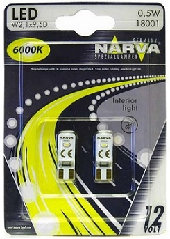 Żarówka NARVA W5W LED 6000K Żarówki ŁÓDŹ KPL