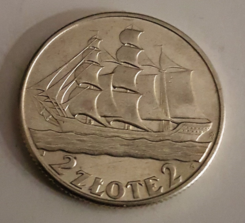 2 ZŁ 1936 ŻAGLOWIEC STATEK MONETA - 02