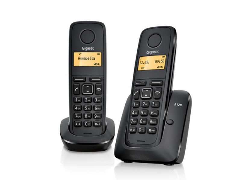 Telefon stacjonarny Gigaset A120 DUO czarny