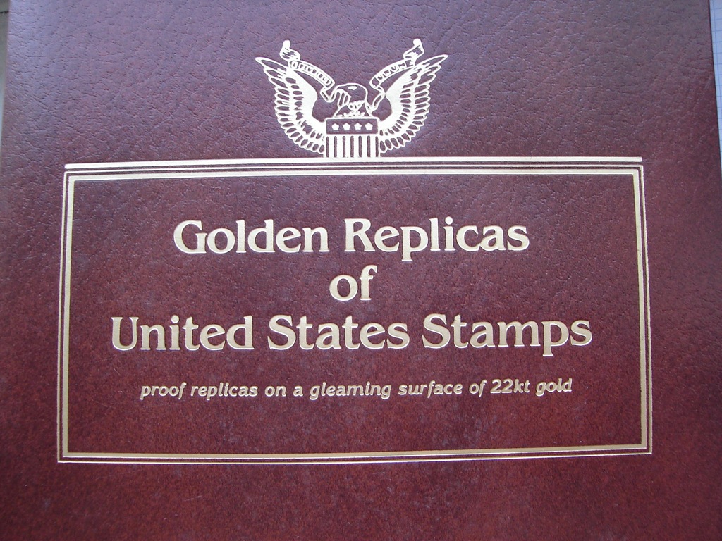 USA koperty FDC ,repliki znaczków , złoto 22 kt