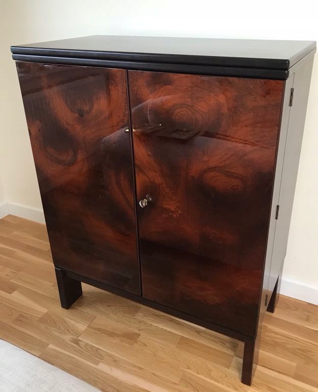 Duza komoda koktajlowa barek art deco z lodowka
