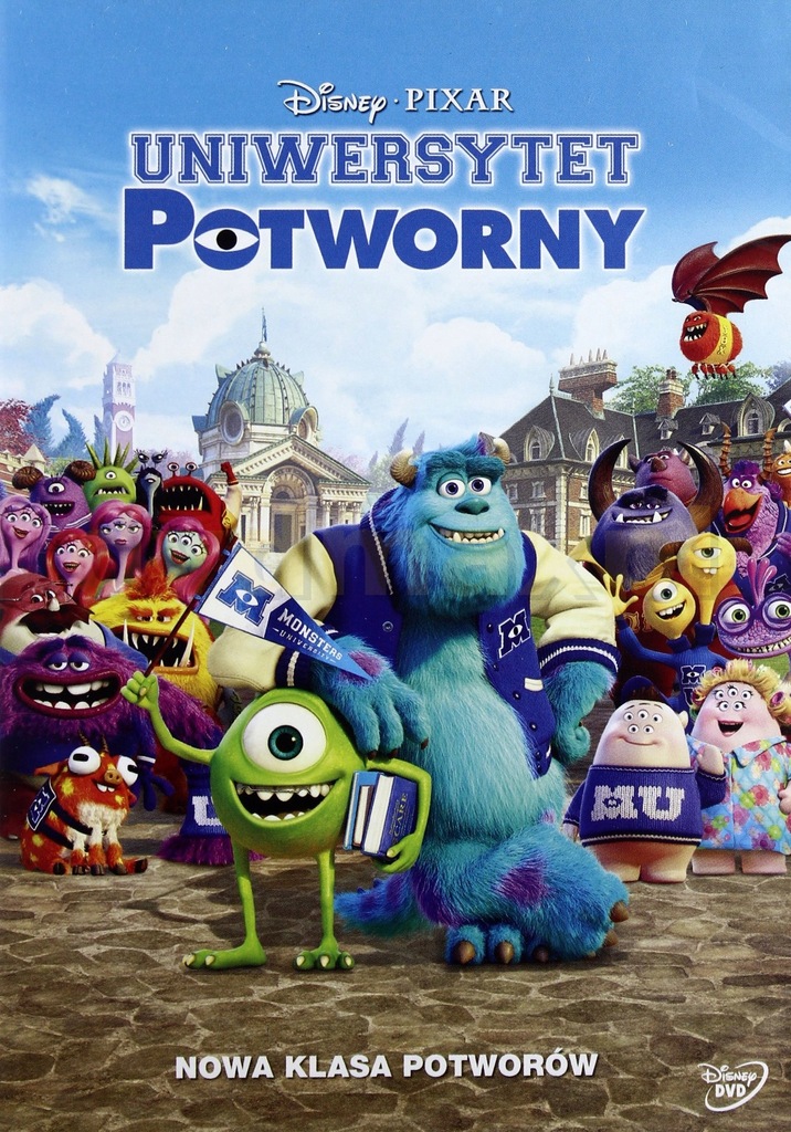 DISNEY PIXAR UNIWERSYTET POTWORNY PL na DVD ŁÓDŹ