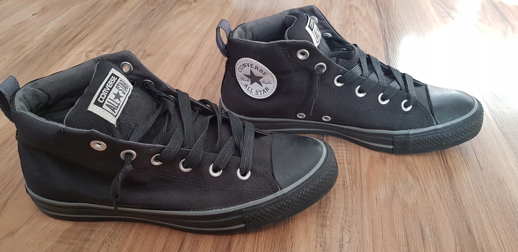 converse czarne wysokie 40