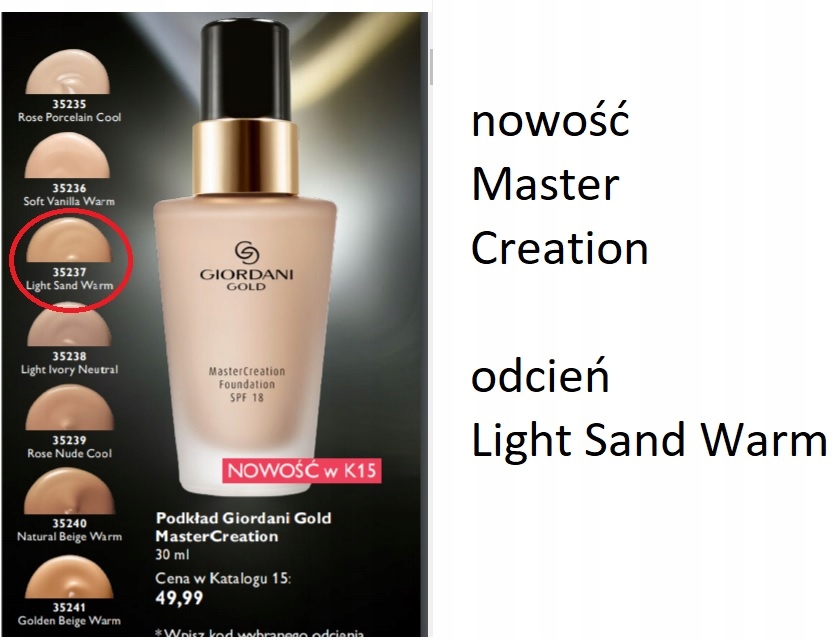 Oriflame podkład Giordani Gold Master Creation NEW