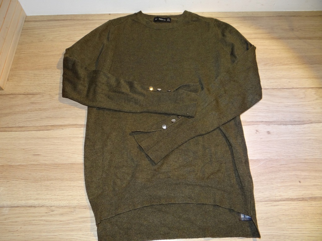 Sweter ZARA Basic 38 Khaki - OKAZJA -