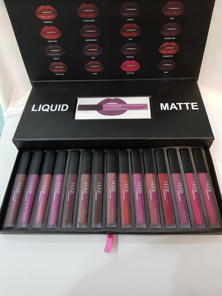 Zestaw matowych pomadek Huda Beauty 16szt.