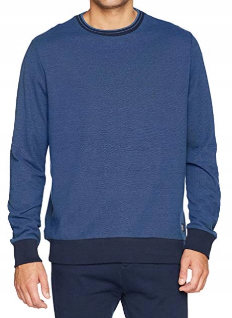 Ben Sherman sweter bluza teksturowany niebieski M