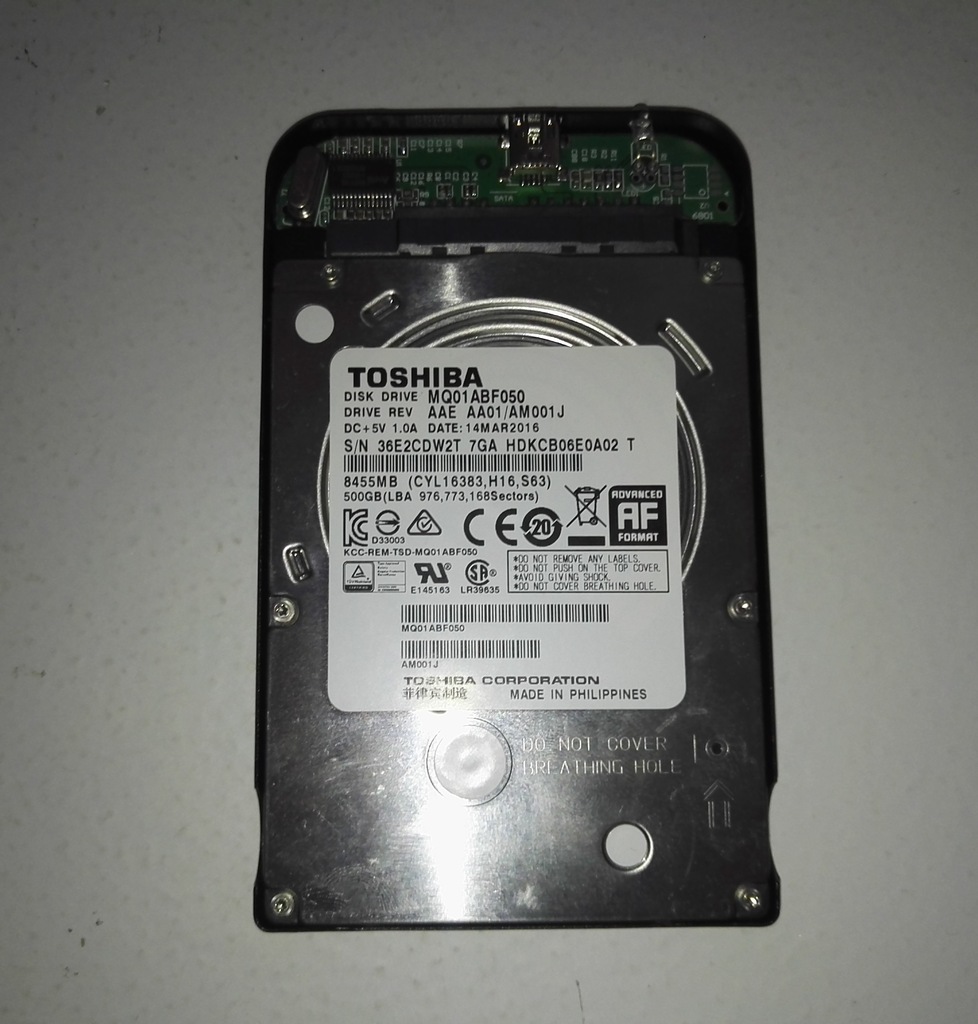 Toshiba mq01abf050 это ssd или hdd