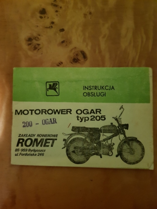 Instrukcja obsługi Romet ogar 200