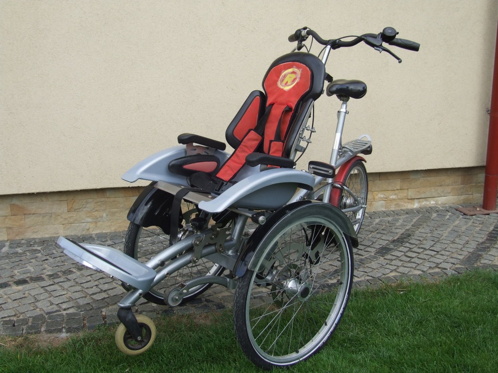 rower z wózkiem tandem rehabilitacyjny riksza