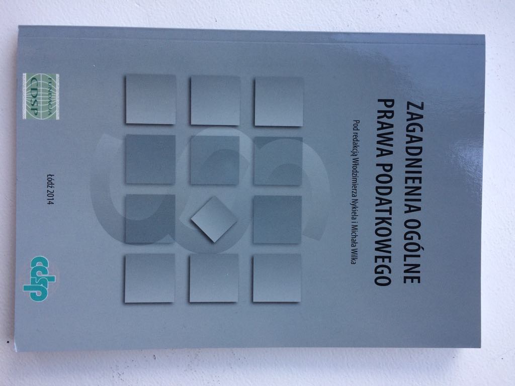 Nykiel, Wilk Zagadnienia ogólne prawa podatkowego