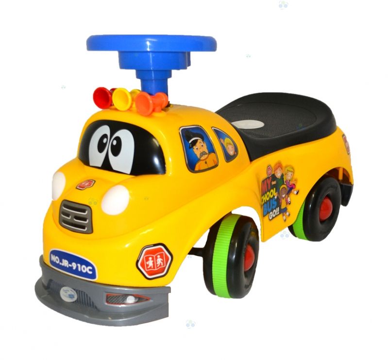Pojazd, odpychacz, zabawka - Wóz strażacki - Żółty