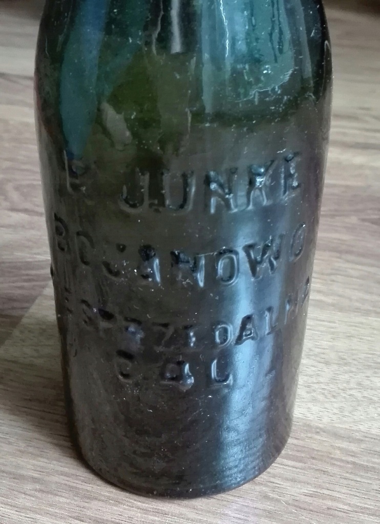 Stara butelka piwo F. Junke Bojanowo