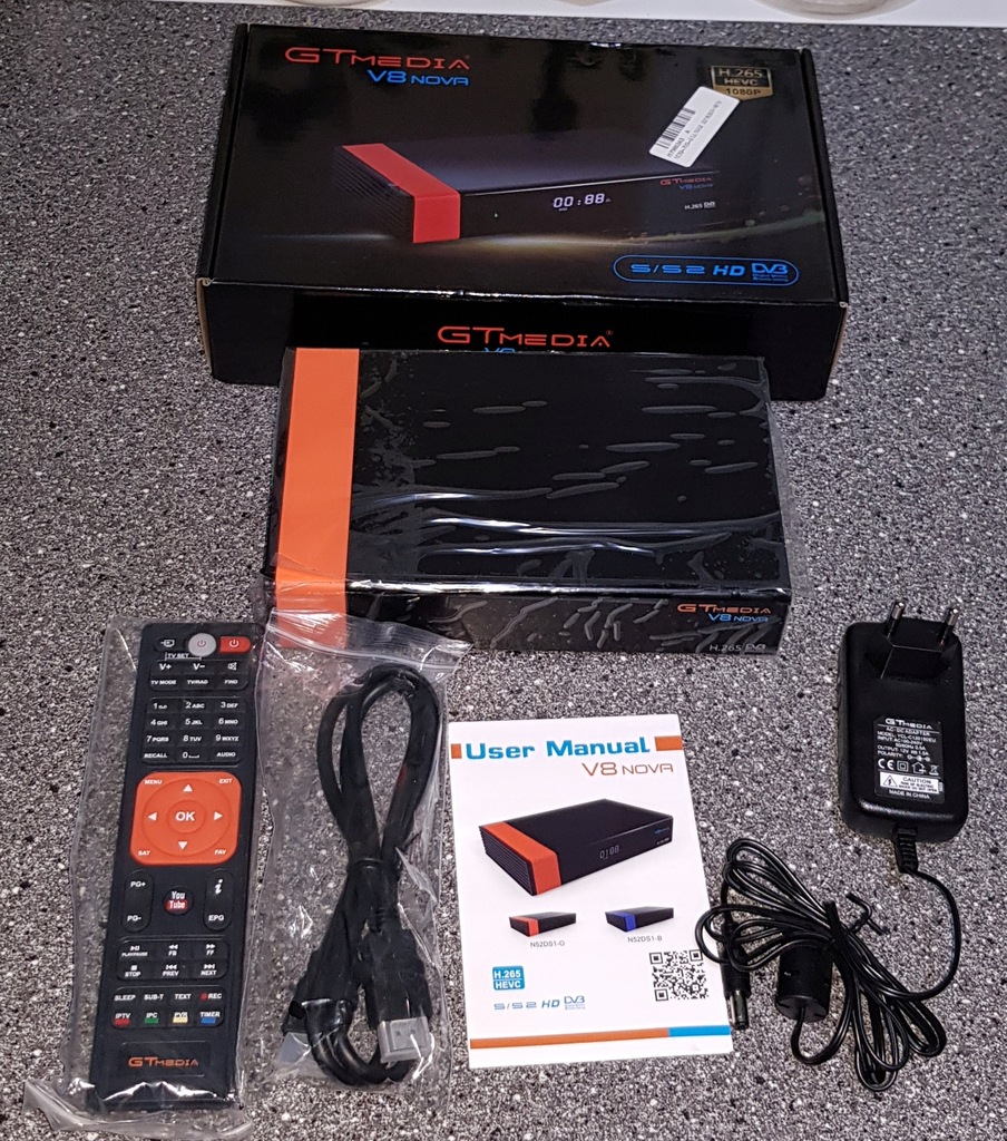 Dekoder GT Media V8 Nova DVB-S2 Freesat cccam RJ45