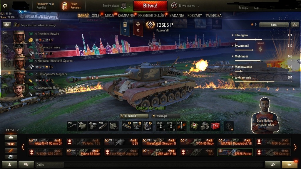 Konto World of Tanks WOT 2800wn8 27x PREMIUM 62%WR