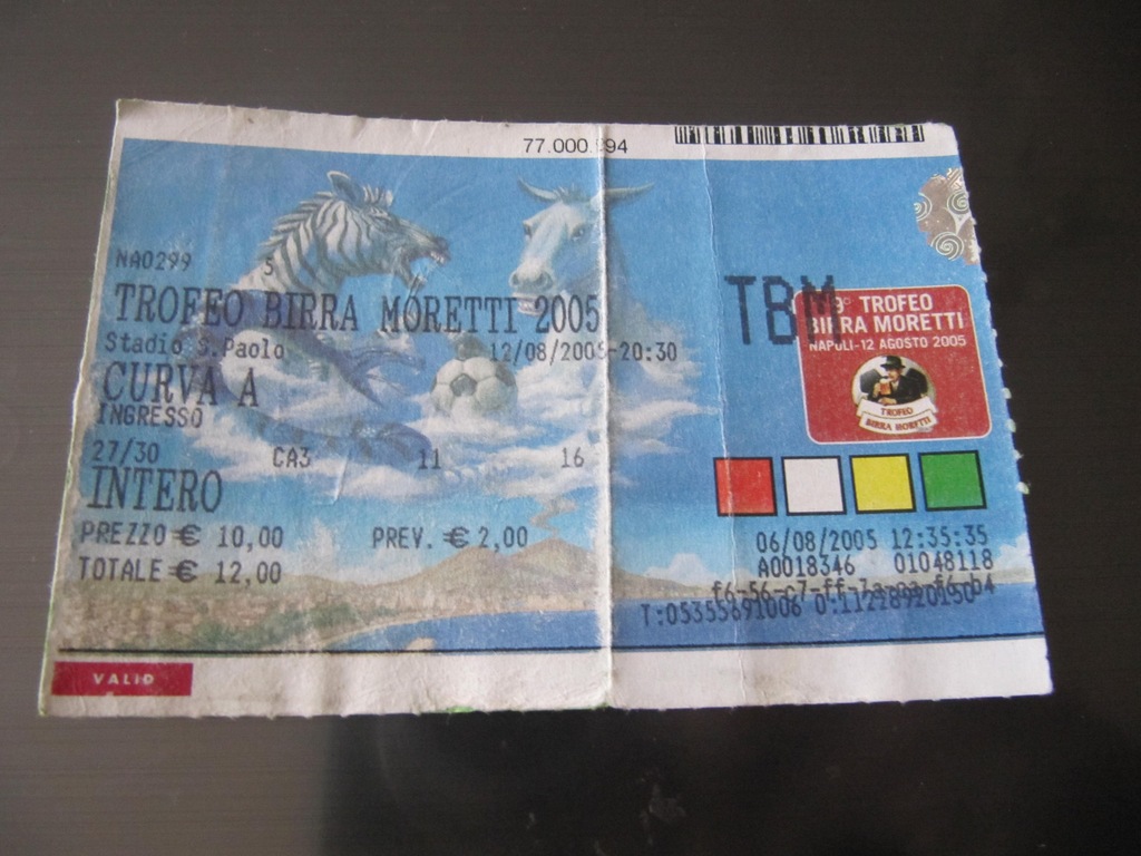 TROFEO BIRRA MORETTI 2005 NAPOLI JUVENTUS INTER