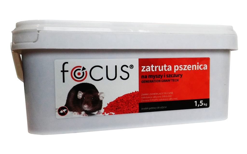 Focus1,5kg ziarno trucizna trutka na myszy szczury