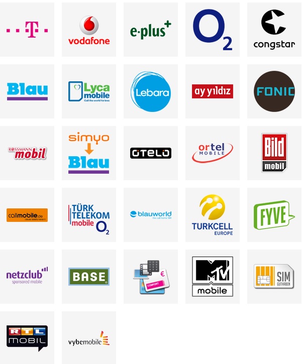 Doładowanie E-Plus, Lebara, O2 i inne 20€ EURO DE