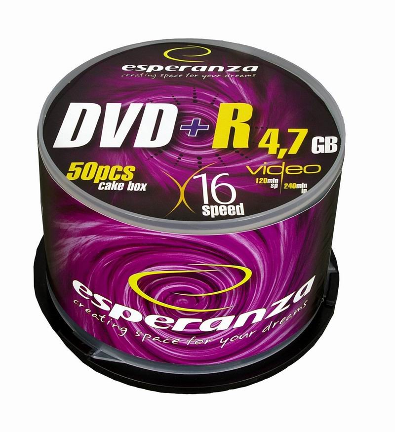 ESPERANZA DVD+R 4,7GB x16 - Cake Box 50