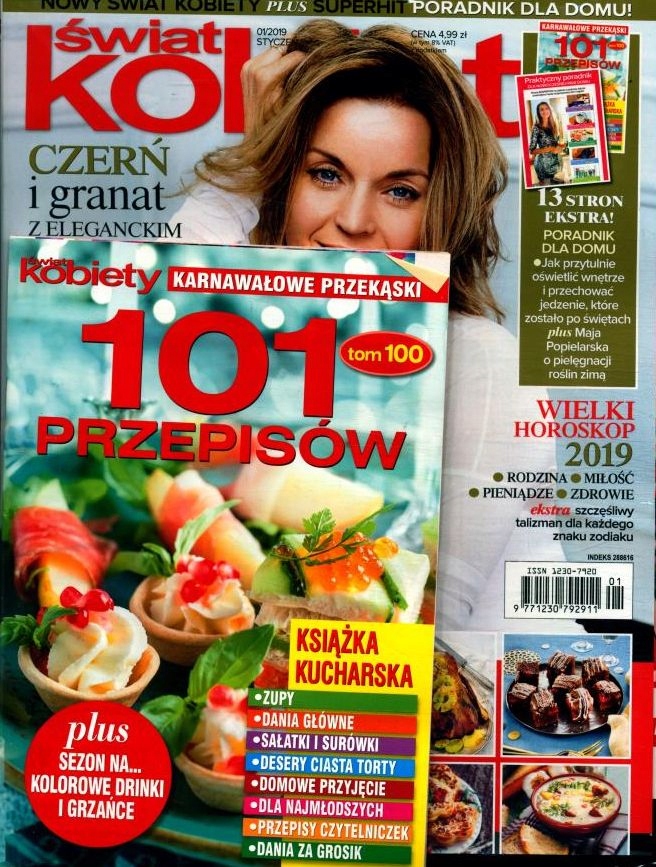 ŚWIAT KOBIETY nr 1/19 + przepisy: karnawałowe prze
