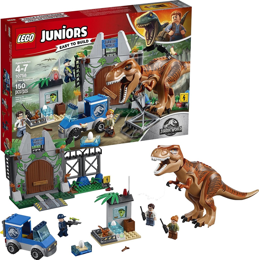 LEGO JUNIORS JURASSIC WORLD T.REKS NA WOLNOSCI