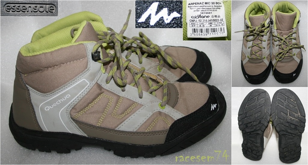 QUECHUA ESSENSOLE BUTY TREKKINGOWE 37 23,5cm
