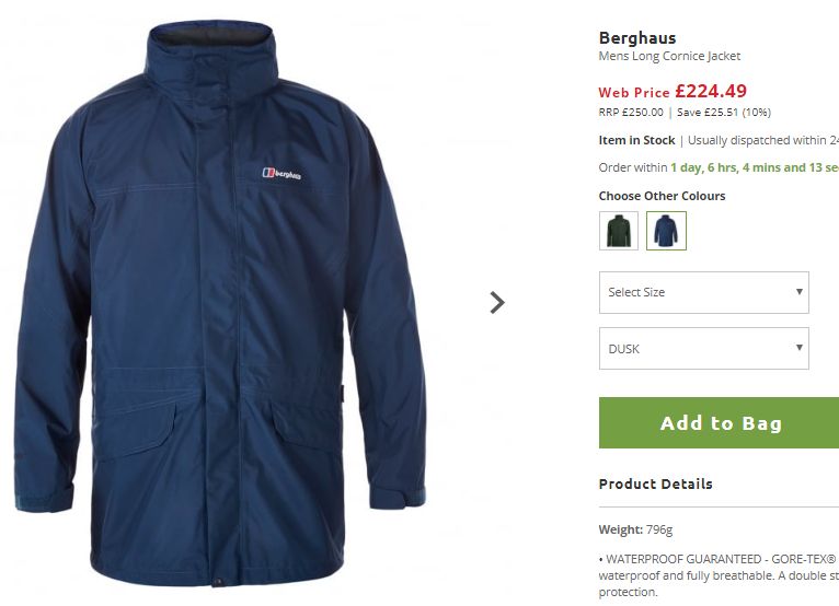 Kurtka Berghaus Cornice 2 Gore Tex Jacket Xxl 7701929841