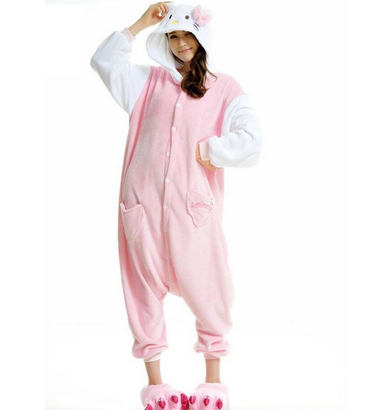 PIŻAMA JEDNOCZĘŚCIOWA HELLO KITTY KOT KOTEK S
