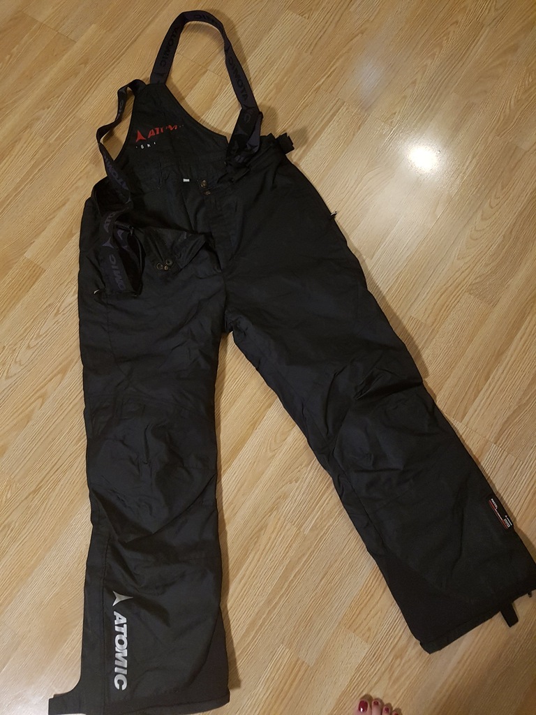 spodnie narciarskie Atomic XL szelki okazja czarne