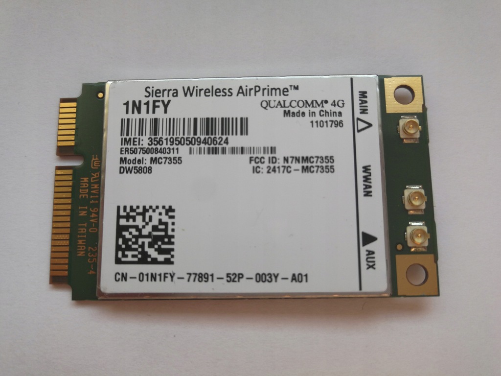 Dell DW5808 1N1FY Sierra MC7355 Modem GSM LTE GPS