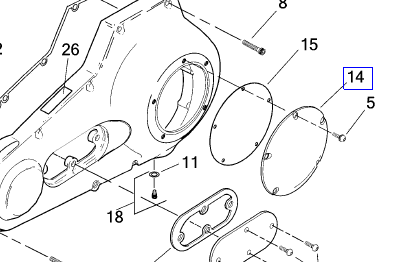 HARLEY BIG TWIN NOWY DERBY COVER SATYNA 60767-06