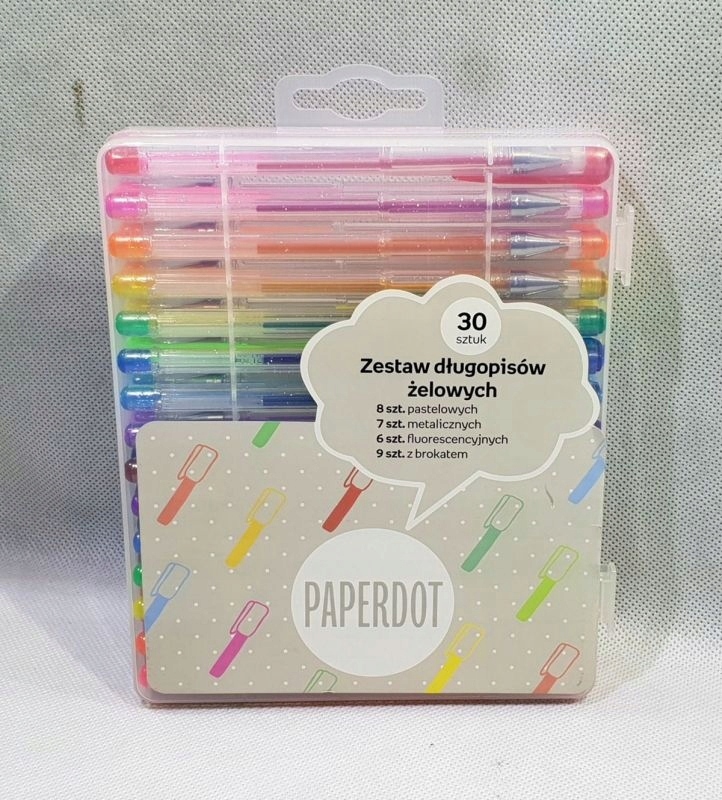 PAPERDOT ZESTAW DŁUGOPISÓW ŻELOWYCH 30 SZTUK