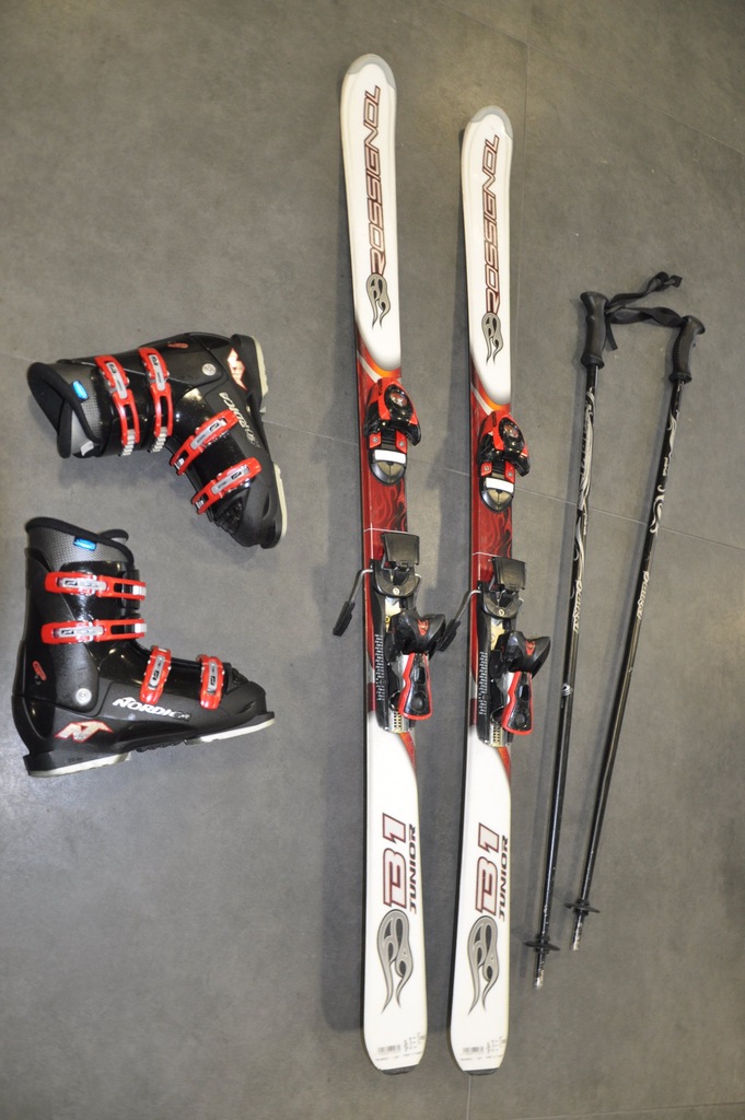 Narty ROSSIGNOL 147cm + buty NORDICA + kije! SKLEP Narty ROSSIGNOL 147cm + buty NORDICA + kije! SKLEP