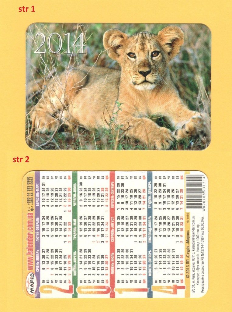 Kalendarzyk LWIĄTKO 2014 BCM