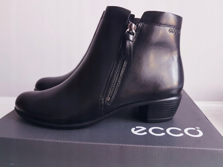 NOWE r.38 Ecco Touch 35 Zip skorzane liczne botki 7609262701 oficjalne archiwum Allegro