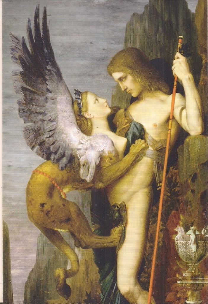 pocztówka EDYP I SFINKS Mitologia MOREAU Rosja
