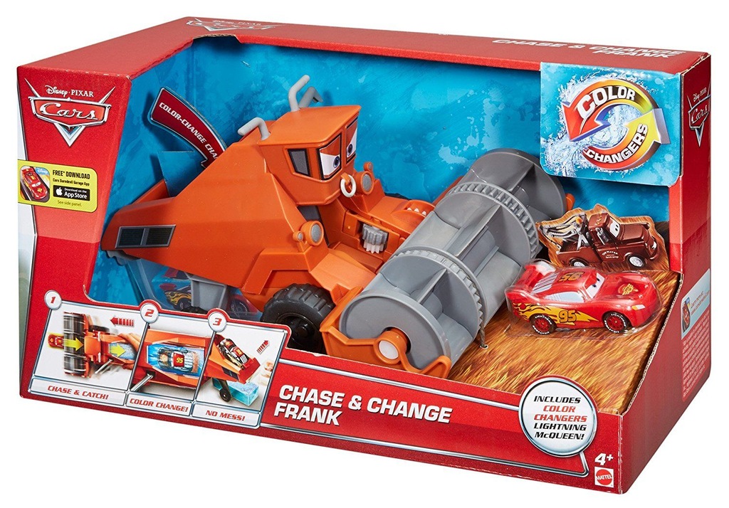CARS HENIEK Kombajn + ZYGZAK zmienia kolor MATTEL